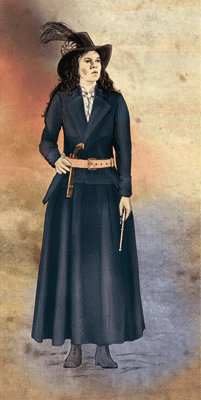 Bewaffnete Frau zur Zeit der Franz. Revolution